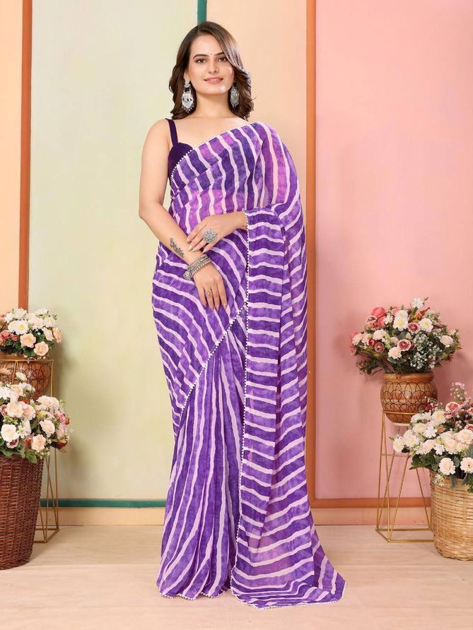 SF 745 Printed Georgette Readymade Sarees Wholesale Price In Surat